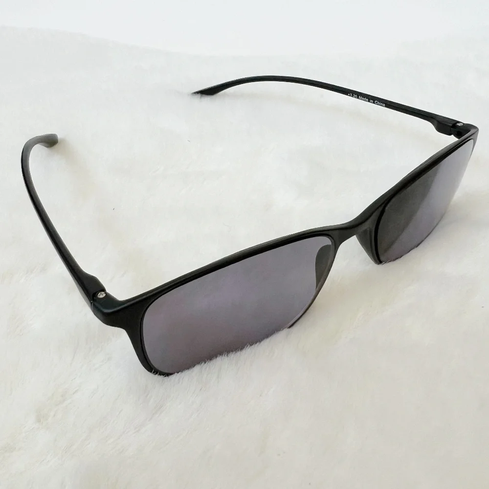 NEW Calabria Mens Prescription Black Sunglasses +3.25